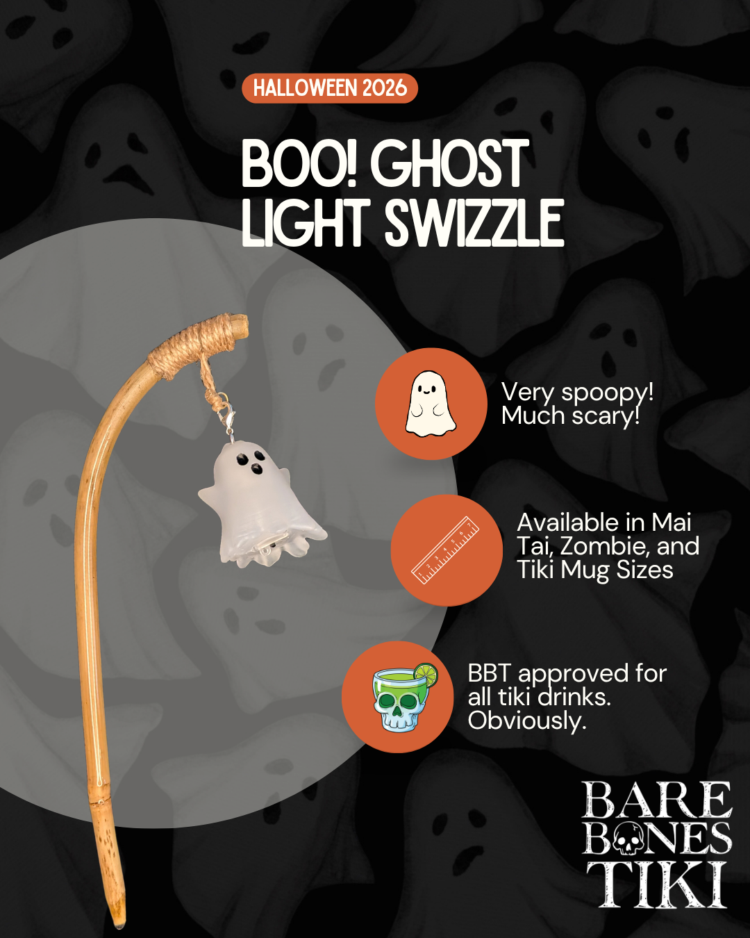 Halloween '26 Boo! Ghost Light Swizzle