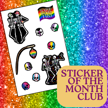 Bare Bones Tiki Sticker of the Month Club