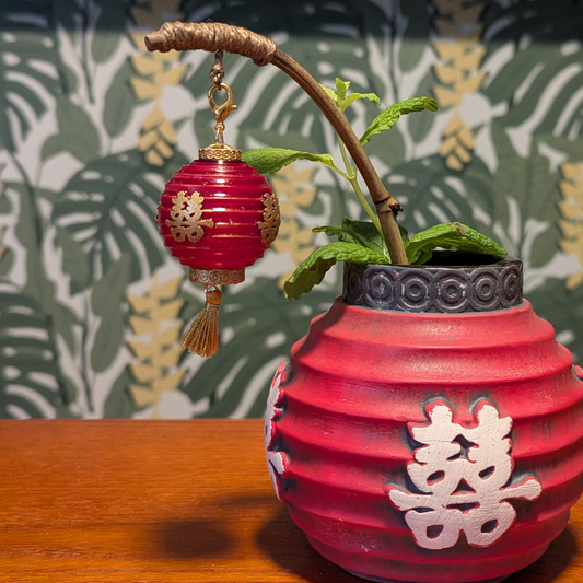 Red Joy Light Swizzles from Bare Bones Tiki Unlit with Matching Mug from Taboo Relics